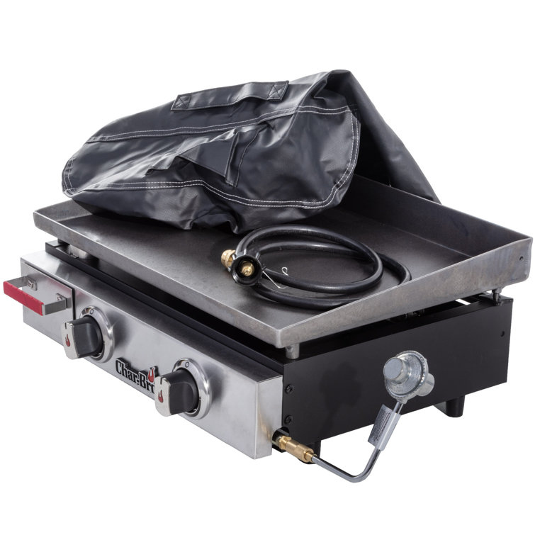 CharBroil Char Broil 2 Burner Portable Flat Top Gas Grill Bundle